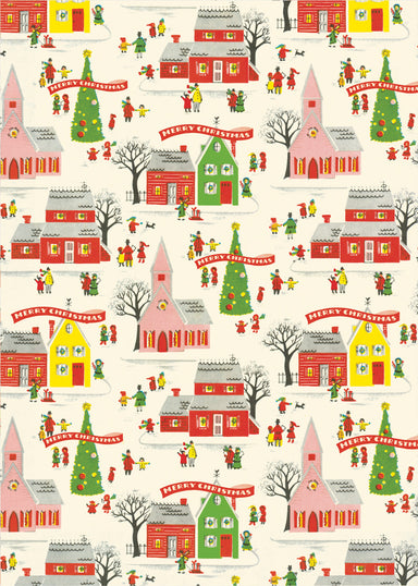 Cavallini & Co. Christmas Village Decorative Wrap