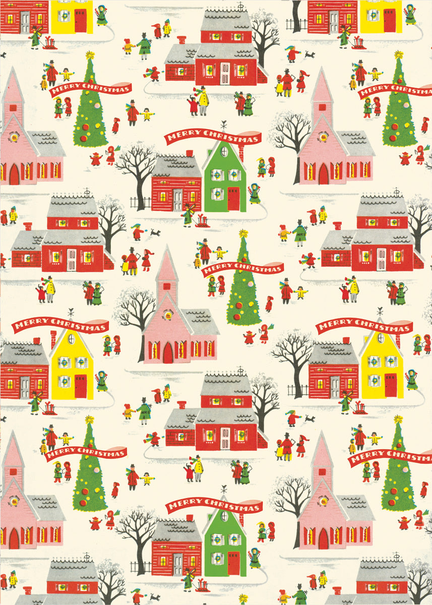 Cavallini & Co. Christmas Village Decorative Wrap