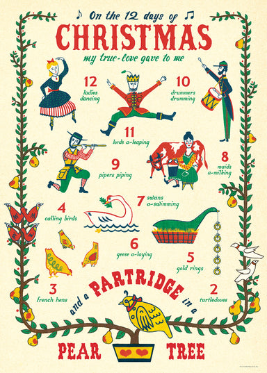 Cavallini & Co. 12 Days of Christmas Decorative Paper