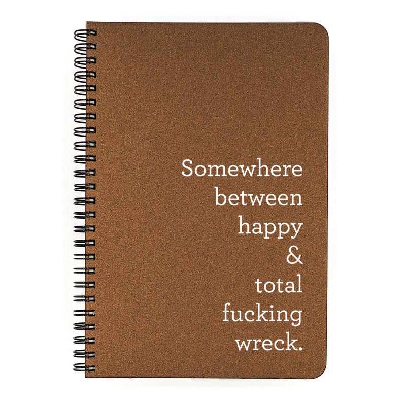 Somewhere Between... small Make My Notebook in bronze.