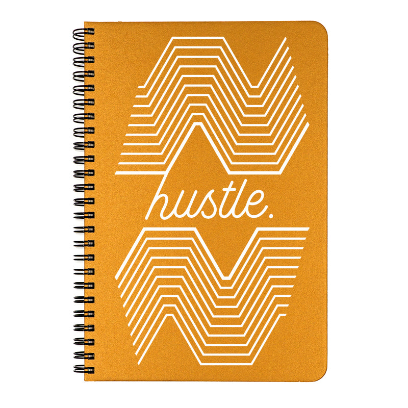 This beautiful small notebook is printed in white ink on a glamorous metallic gold cover, an indigo blue cover, or a ruby red cover.  