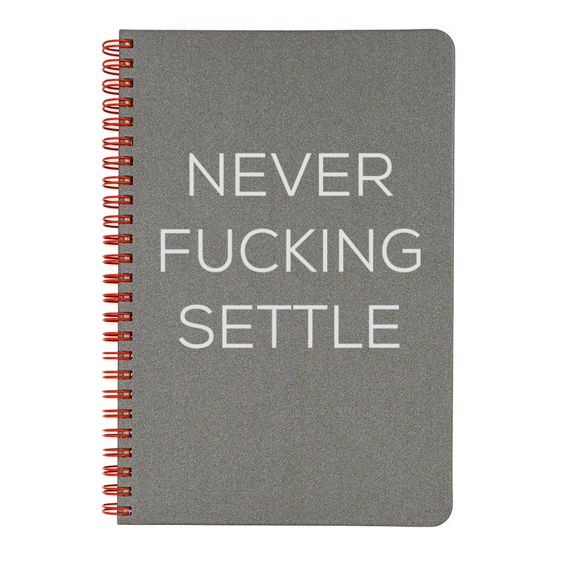 To the recently unemployed, divorced, disenchanted, angry, let down, and fed up.  Get with it!  Make a plan!  Take charge. And Never... Settle. Life is amazing. Move forward and never give up. (Choose the stealth version for the office; parental guidance suggested!) (Choose the stealth version for the office; parental guidance suggested!)