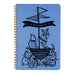 Make My Notebook Not All Who Wander Spiral Bound Notebook- ocean blue cover.