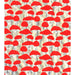 Mushrooms Lokta Paper- Red & Gold on Cream