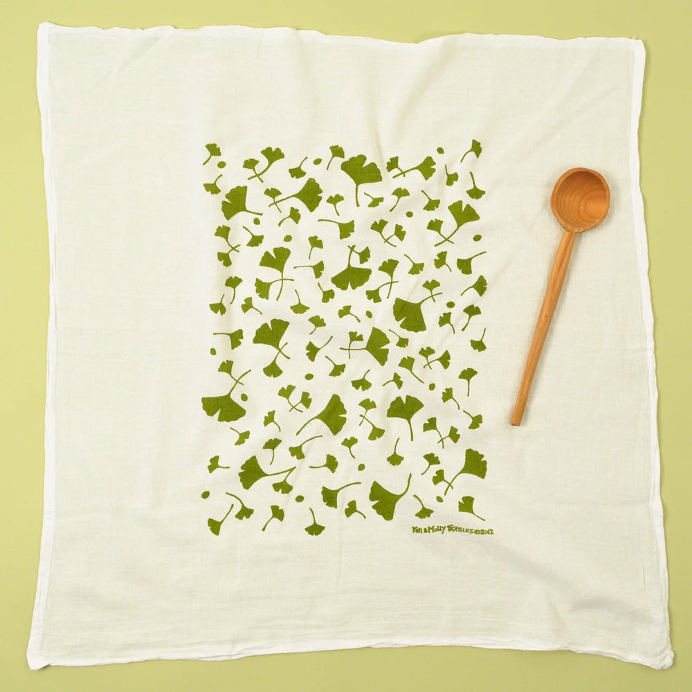 Kei & Molly Flour Sack Cotton Tea Towel- Ginkgo