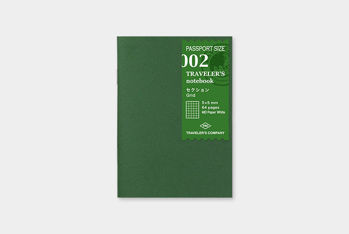 Midori Traveler's Notebook Refill-Passport Size- Grid Notebook make a great refill for your Midori Traveler's Notebook. 