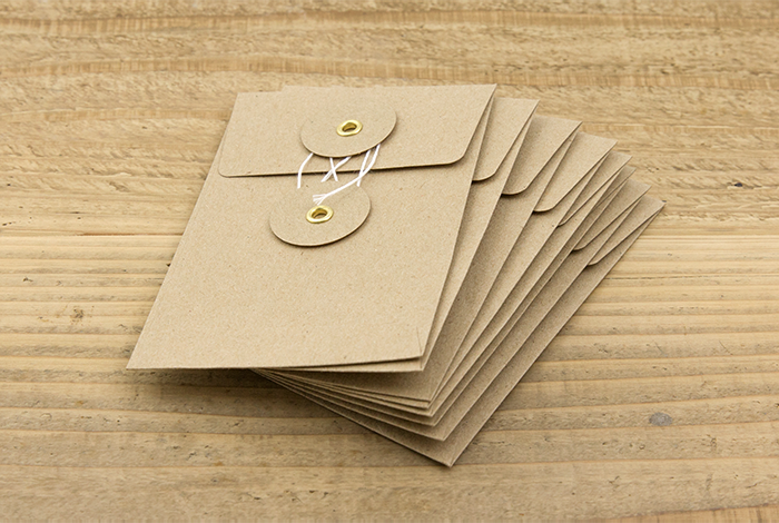 TRAVELER'S company small String Tie KRAFT ENVELOPE