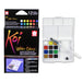 Sakura Koi Watercolor Pocket Field Sketch Travel Kit- 12 Half Pans and Waterbrush Pen