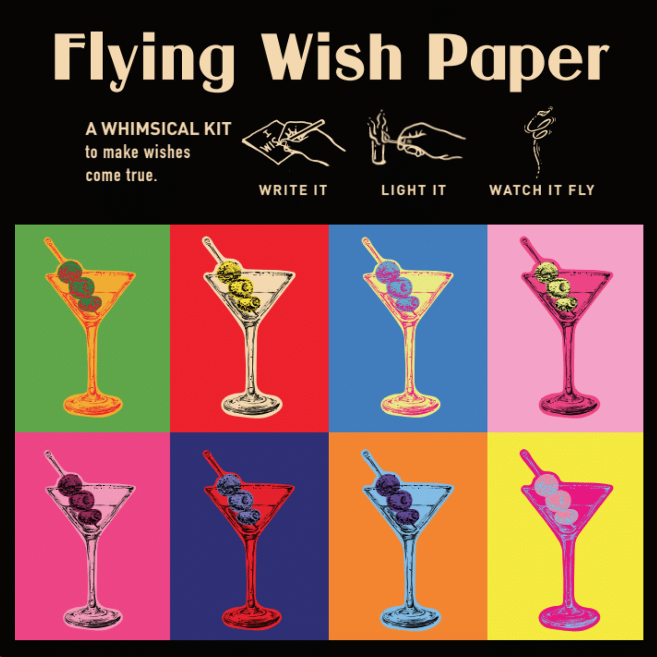 Flying Wish Paper- Martinis