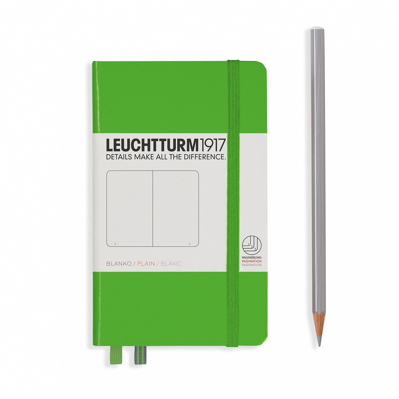 Leuchtturm1917 PLAIN A6 Pocket Size Notebook- Fresh Green