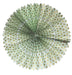 Handmade Lokta Paper Rosette- Light Green with Gold Dots- 16 Inch