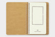 TRAVELER'S COMPANY SPRIAL RING NOTEBOOK has 80 sheets (160 pages) of fine DW Kraft paper. 