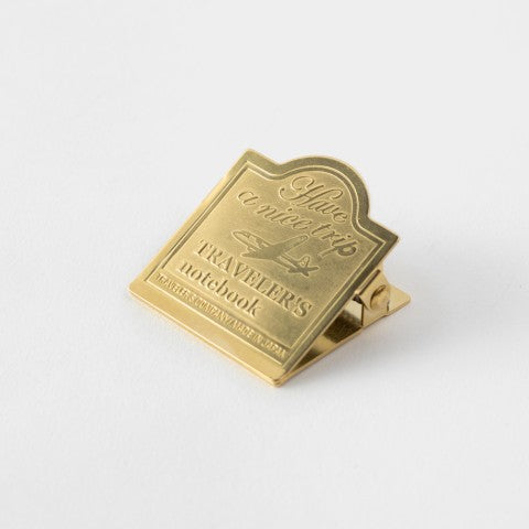 TRAVELER'S notebook Brass Notebook Clip- Airplane Logo